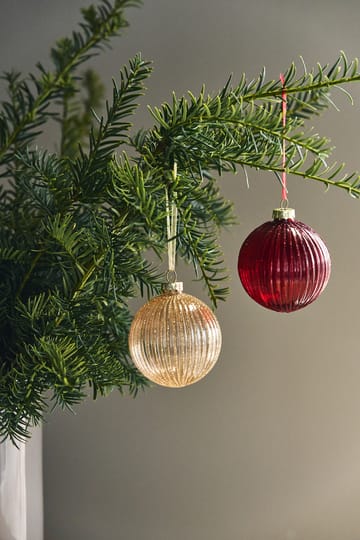 Holiday baubles 六件套装 - 红色 - Scandi Living