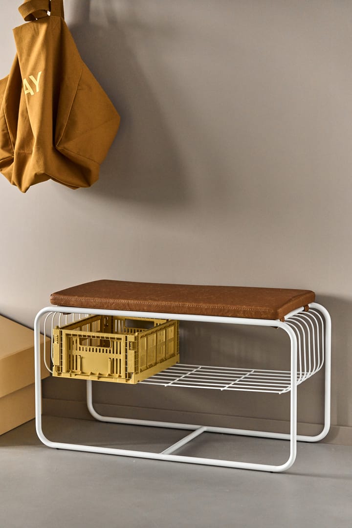 Nod bench/shoe rack 80x36x42 cm - 白色 - Scandi Living