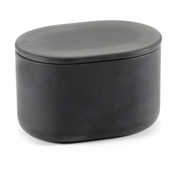Cose storage jar oval with lid high S 6.5x10.2 cm - Dark 灰色 - Serax