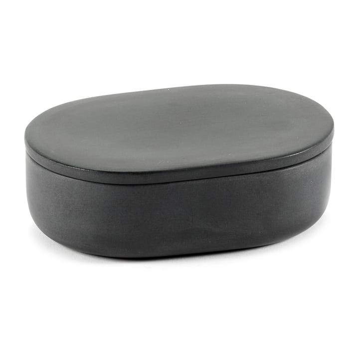 Cose storage jar oval with lid S 3.3x10.2 cm - Dark 灰色 - Serax