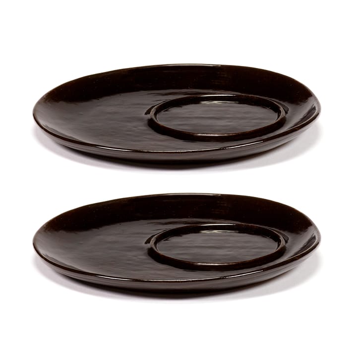 La Mère 碟子 for 咖啡杯 Ø14.5 cm 两件套装 - 深褐色 - Serax