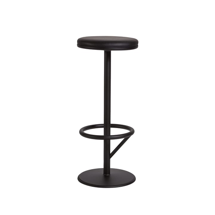 Orbit barstool high - 黑色 哑光, 黑色 皮革 - SMD Design