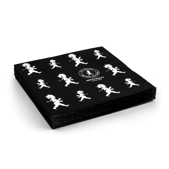 Solstickan napkins 33x33 cm 20 pack - 黑色 - Solstickan Design