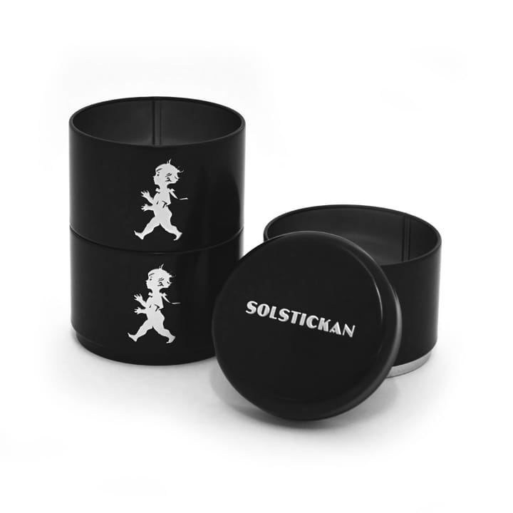 Solstickan storage jar three pieces 8.5 cm - 黑色 - Solstickan Design