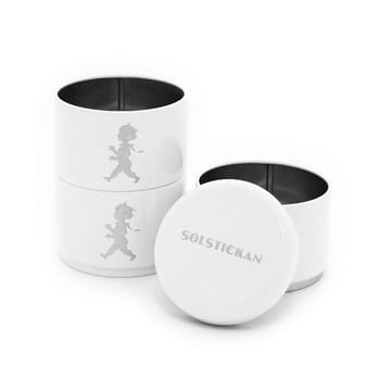 Solstickan storage jar three pieces 8.5 cm - 白色 - Solstickan Design