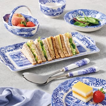 Blue Italian salad 餐具 cutlery 2 pieces - Ceramic-不锈钢 - Spode