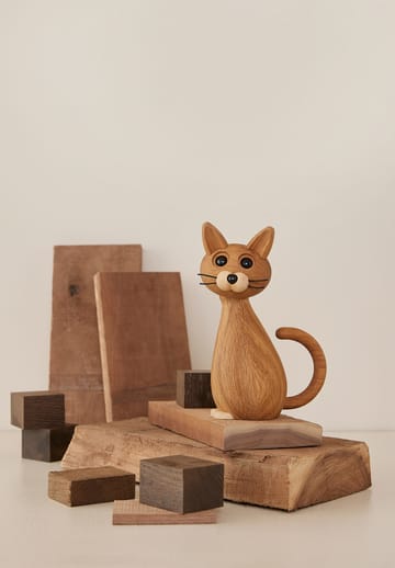 Brave Cat 装饰 24 cm Oak - 自然木色 - Spring Copenhagen