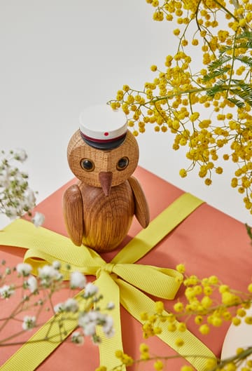 Clever owl 装饰 10 cm - 自然木色 - Spring Copenhagen