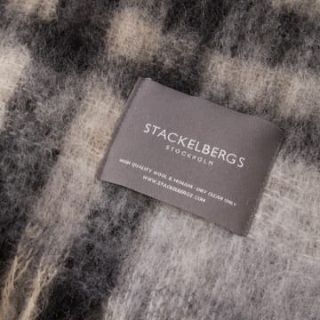 Mohair 毯子 - 黑色 & Slate Check - Stackelbergs