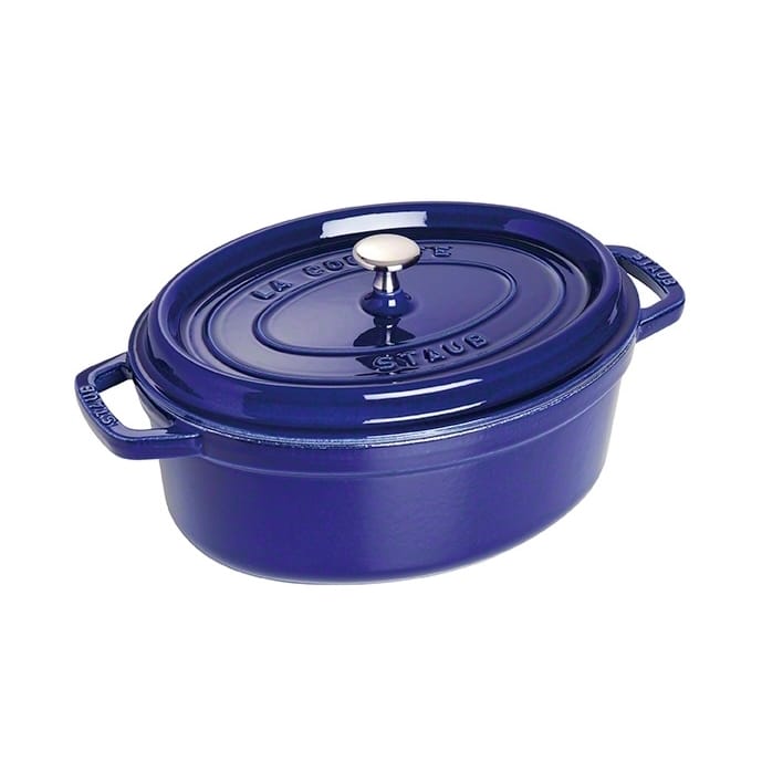 Staub oval 砂锅  dish. Three layers of enamel 4.2 l - dark 蓝色 - STAUB