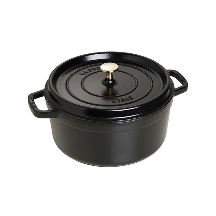 Staub round 砂锅 dish 5.2 l - 黑色 - STAUB