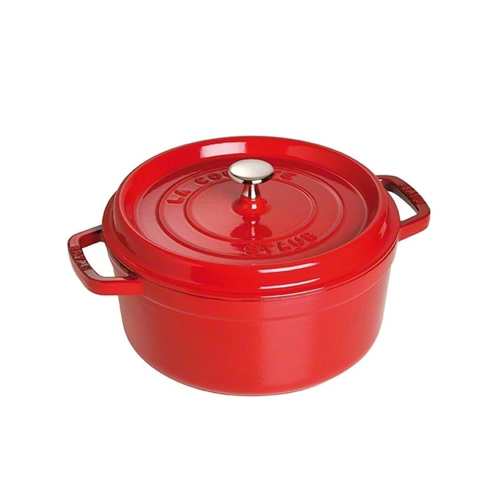 Staub round 砂锅 dish 5.2 l - 红色 - STAUB