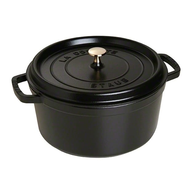 Staub round 砂锅  dish 6.7 l - 黑色 - STAUB