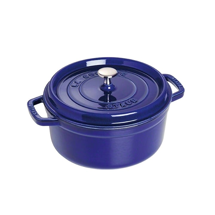 Staub round 砂锅  dish. Three layers of enamel 5.2 l - dark 蓝色 - STAUB