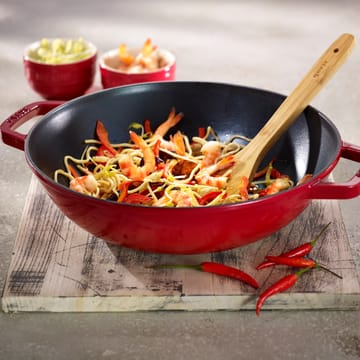 Wok with glass lid Ø30 cm 4.4 L - 红色 - STAUB