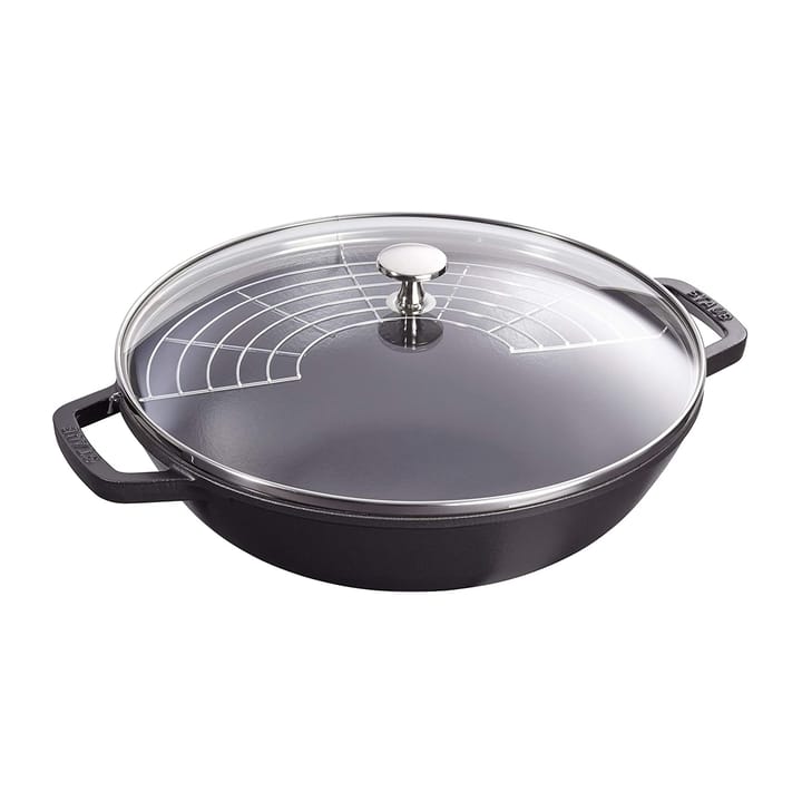 Wok with glass lid Ø30 cm 4.4 L - 黑色 - STAUB