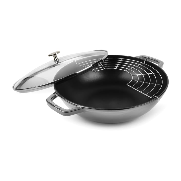 Wok with glass lid Ø30 cm 4.4 L - 灰色 - STAUB