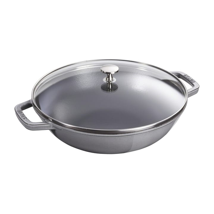 Wok with glass lid Ø37 cm 5.7 L - 灰色 - STAUB