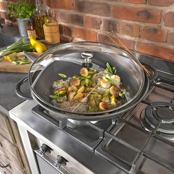 Wok with glass lid Ø37 cm 5.7 L - 灰色 - STAUB