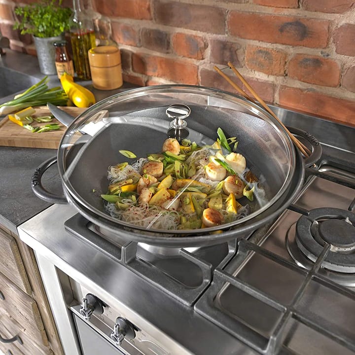 Wok with glass lid Ø37 cm 5.7 L - 灰色 - STAUB