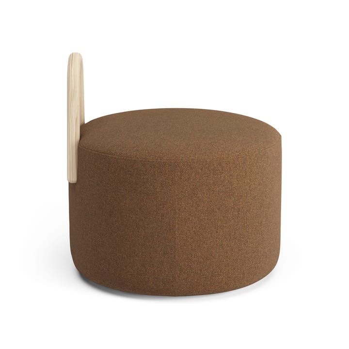 Amstelle pouf 中 with wheel box natural lacquer - Main Line Flax 15 - Swedese