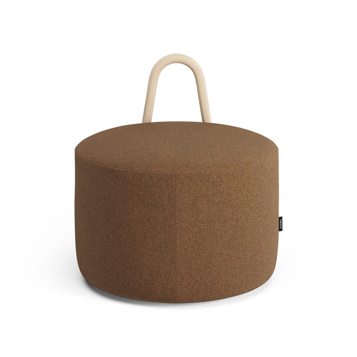 Amstelle pouf 中 with wheel box natural lacquer - Main Line Flax 15 - Swedese