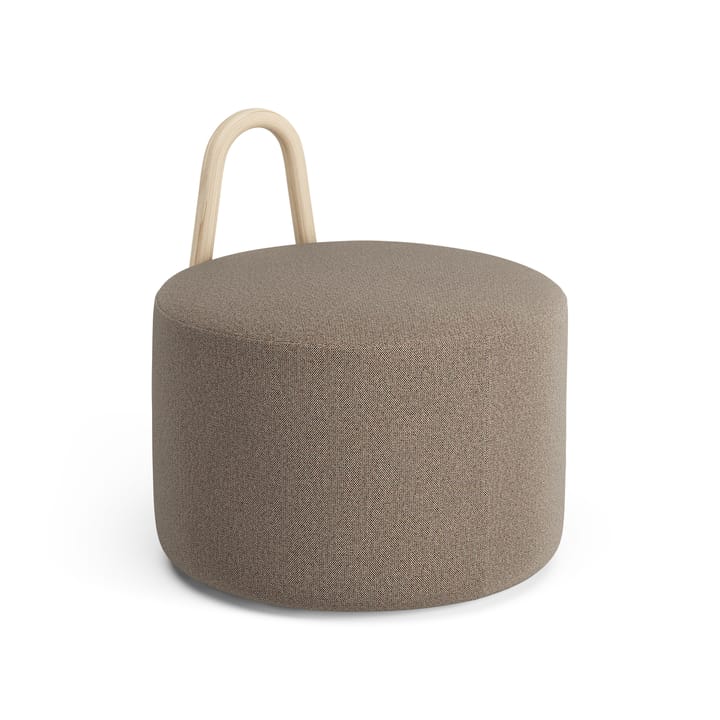 Amstelle pouf 中 with wheel box natural lacquer - Main Line Flax 23 - Swedese