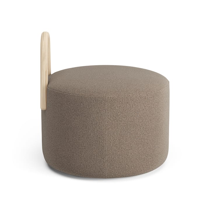 Amstelle pouf 中 with wheel box natural lacquer - Main Line Flax 23 - Swedese