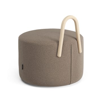 Amstelle pouf 中 with wheel box natural lacquer - Main Line Flax 23 - Swedese