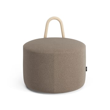 Amstelle pouf 中 with wheel box natural lacquer - Main Line Flax 23 - Swedese