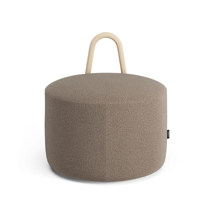 Amstelle pouf 中 with wheel box natural lacquer - Main Line Flax 23 - Swedese