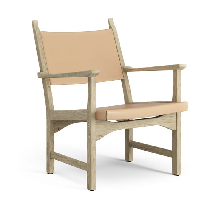 Caryngo 扶手椅 - 原色/自然色 laquered 自然木色-皮革 nature - Swedese