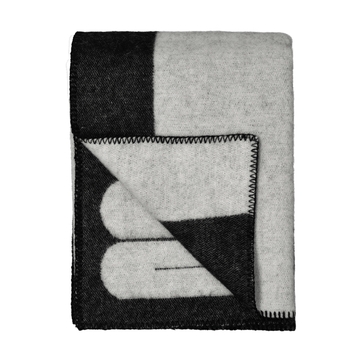 Duality plaid 130x180 cm - 黑色-浅绿色 - Swedese