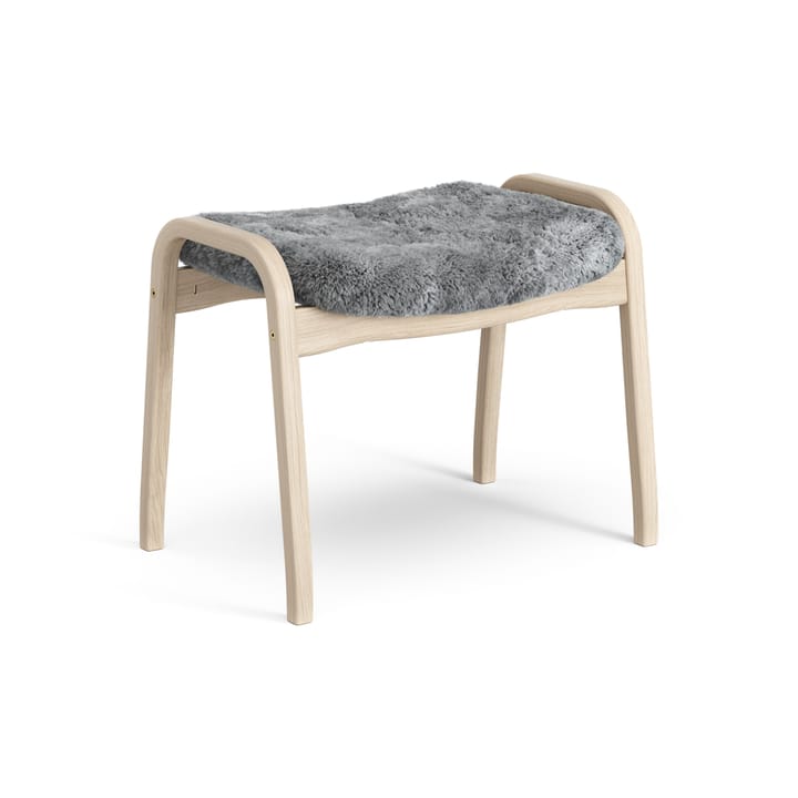 Lamino 脚凳 white pigmented oak/sheep skin - Scandinavian Grey (grey) - Swedese