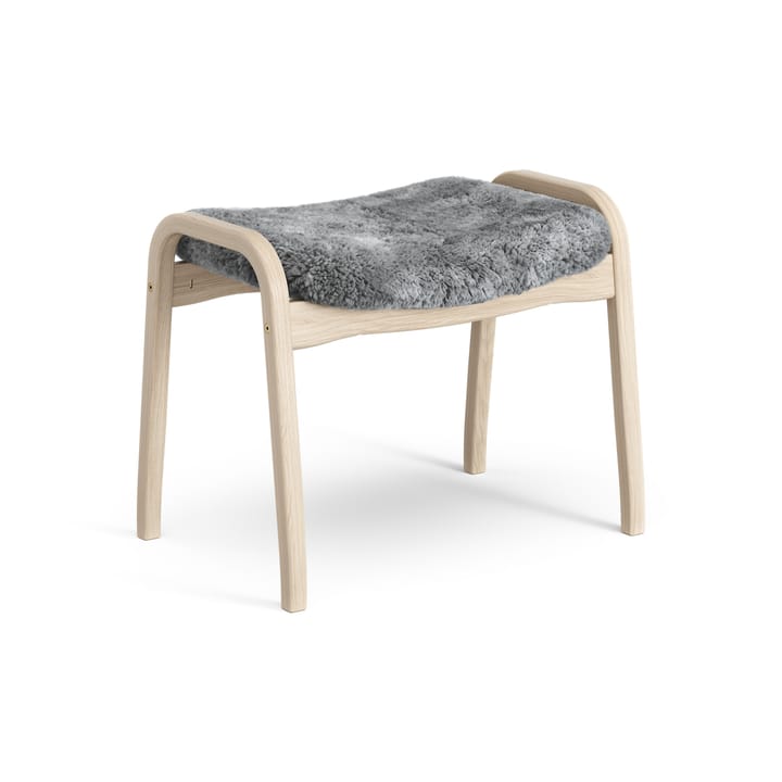 Lamino 脚凳 white pigmented oak/sheep skin - Scandinavian Grey (grey) - Swedese