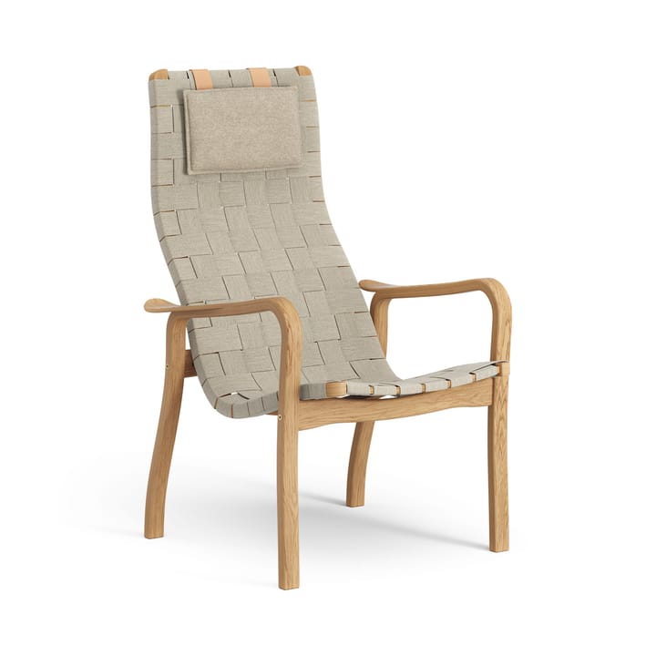 Primo 扶手椅 high with neck 靠枕|靠垫 oiled oak - 原色/自然色 - Swedese