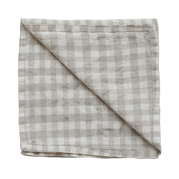 Gingham checkered 厨房巾 70x50 cm - Natural - Tell Me More