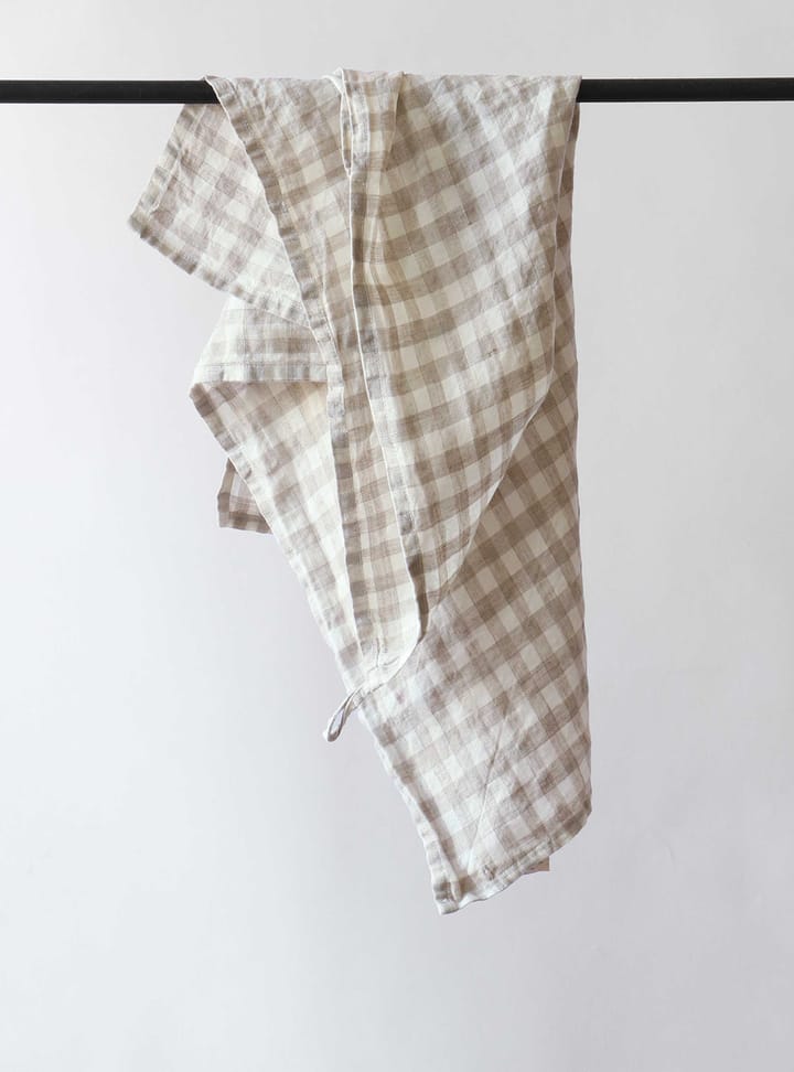 Gingham checkered 厨房巾 70x50 cm - Natural - Tell Me More