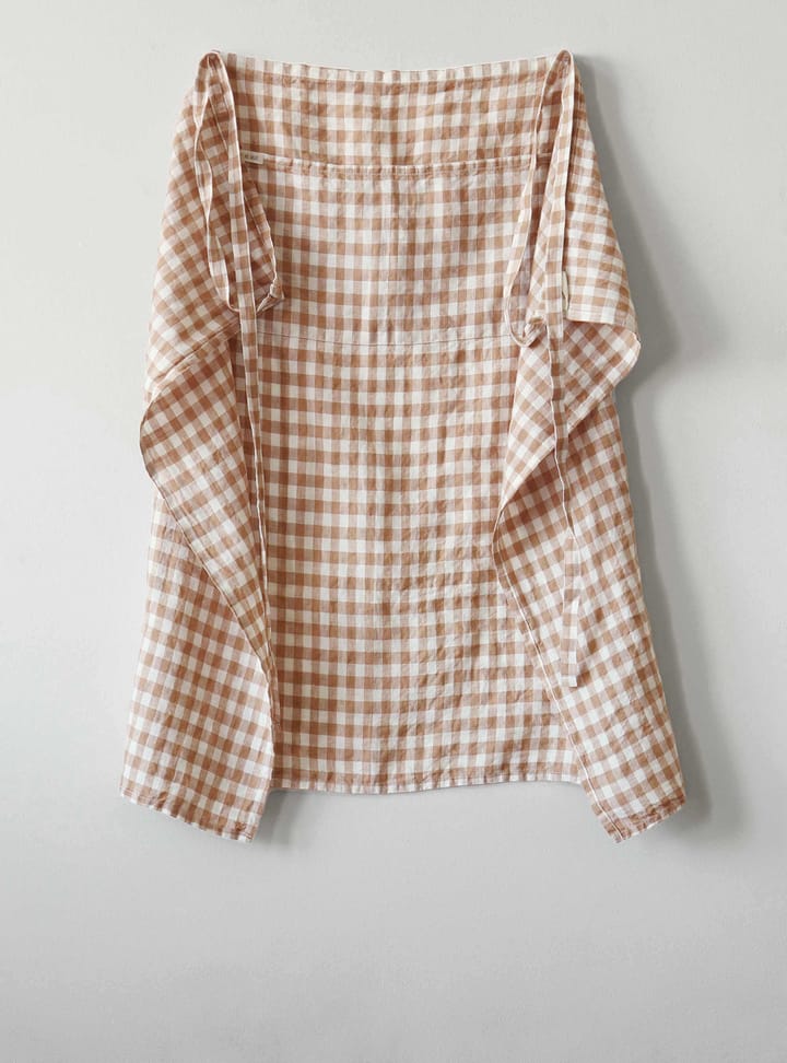 Gingham checkered 围裙 90x75 cm - Biscuit - Tell Me More