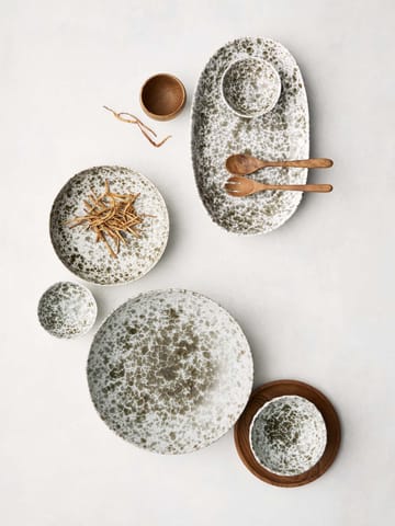 Rivoli serving platter 21.5x37 cm - 绿色 splatter - Tell Me More