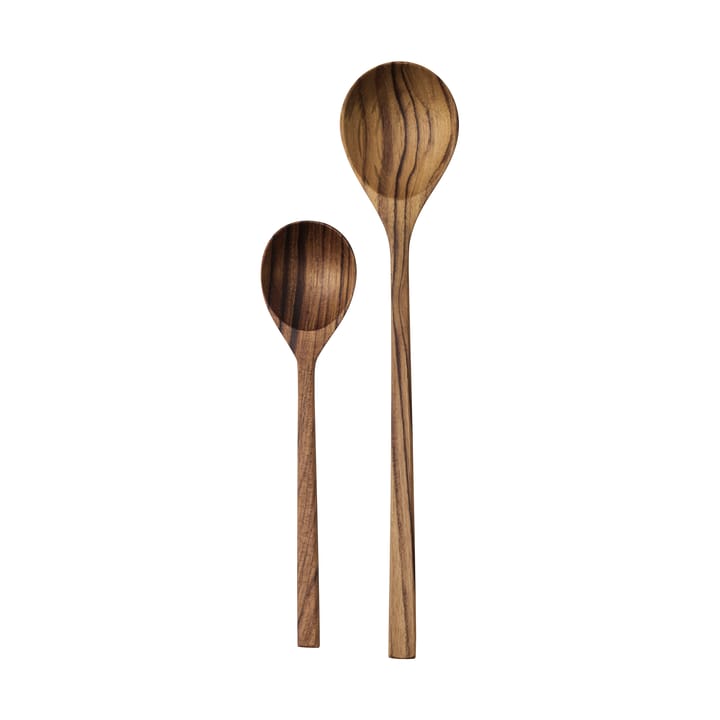 Teak serving spoons 2件, 褐色 Tell Me More