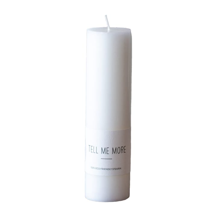 Tell Me More stearin block candle M 15 cm - 白色 - Tell Me More