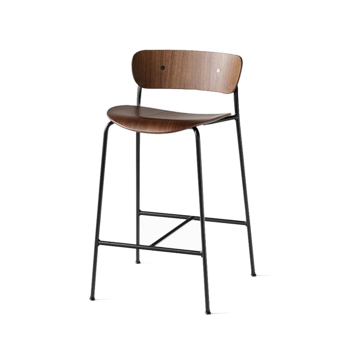 Pavilion AV7 barstool - 坚果 lacquer, steel legs - &Tradition