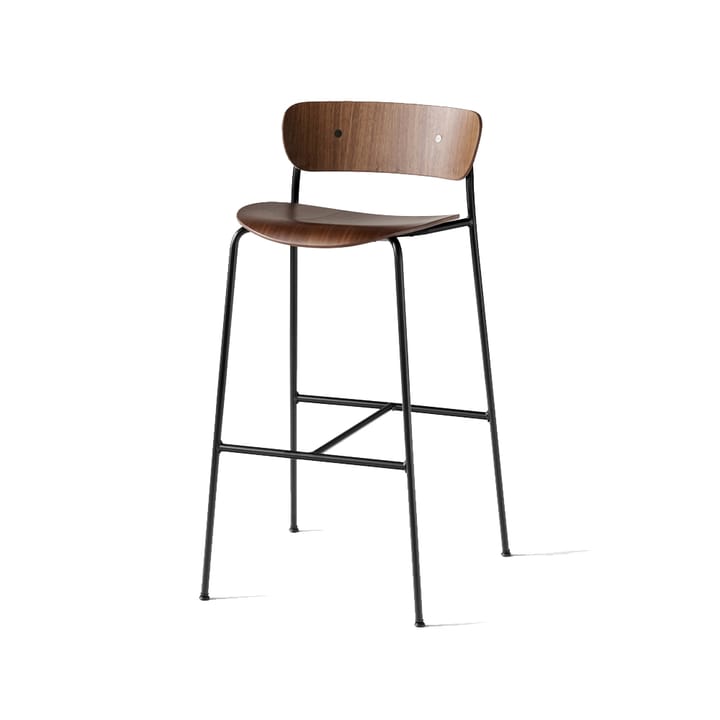 Pavilion AV9 barstool - 坚果 lacquer, steel legs - &Tradition