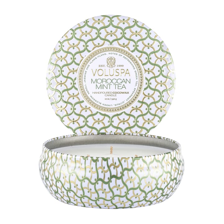 Maison Blanc 3-wick Tin scented 40 hours, Moroccan 薄荷 Tea Voluspa