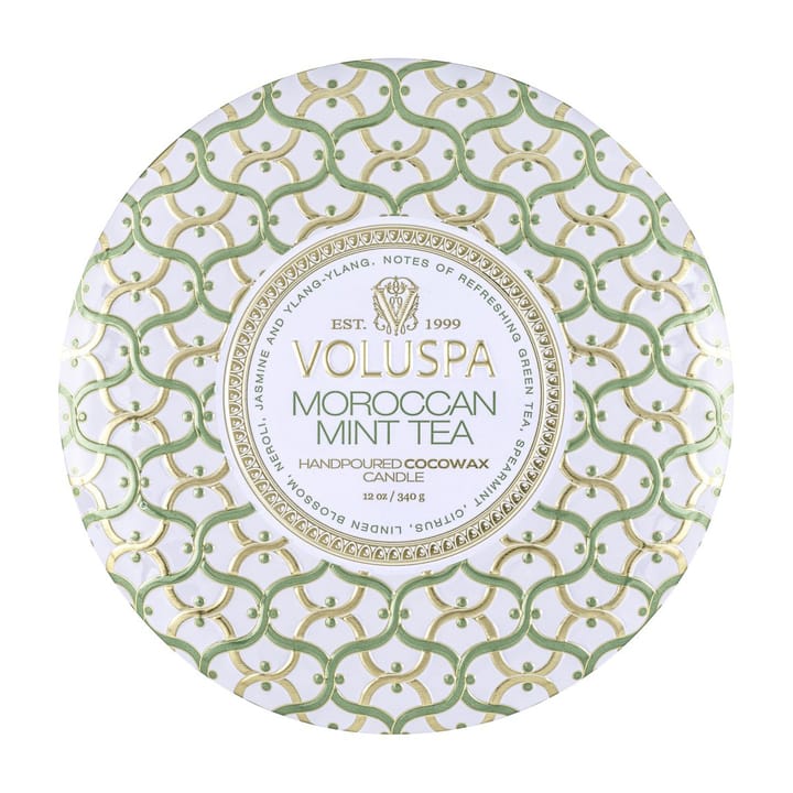 Maison Blanc 3-wick Tin scented 40 hours, Moroccan 薄荷 Tea Voluspa