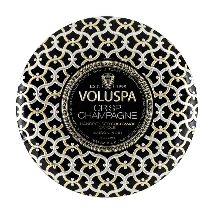 Maison Noir 3-wick Tin scented 40 hours - Crisp Champagne - Voluspa