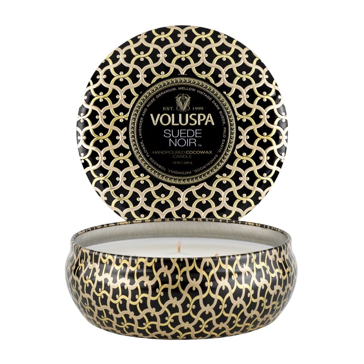 Maison Noir 3-wick Tin scented 40 hours - Suede Noir - Voluspa