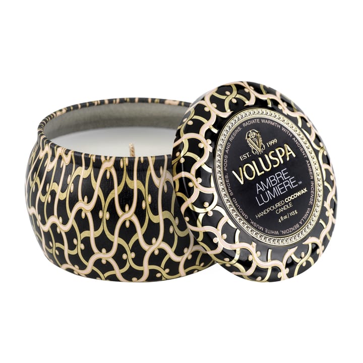 Maison Noir Mini Tin scented 25 hours, Ambre Lumiere Voluspa