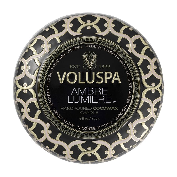 Maison Noir Mini Tin scented 25 hours, Ambre Lumiere Voluspa